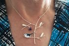 Long-Tailed Tit with sloe berry necklace